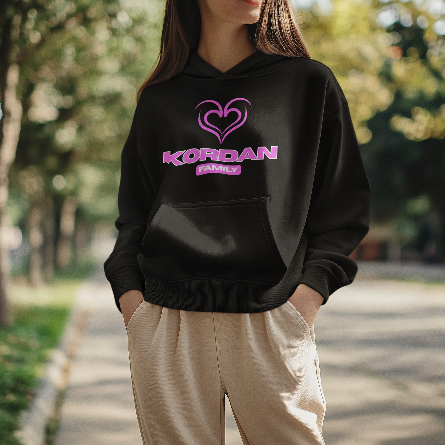 Bluza czarna dorośli serce