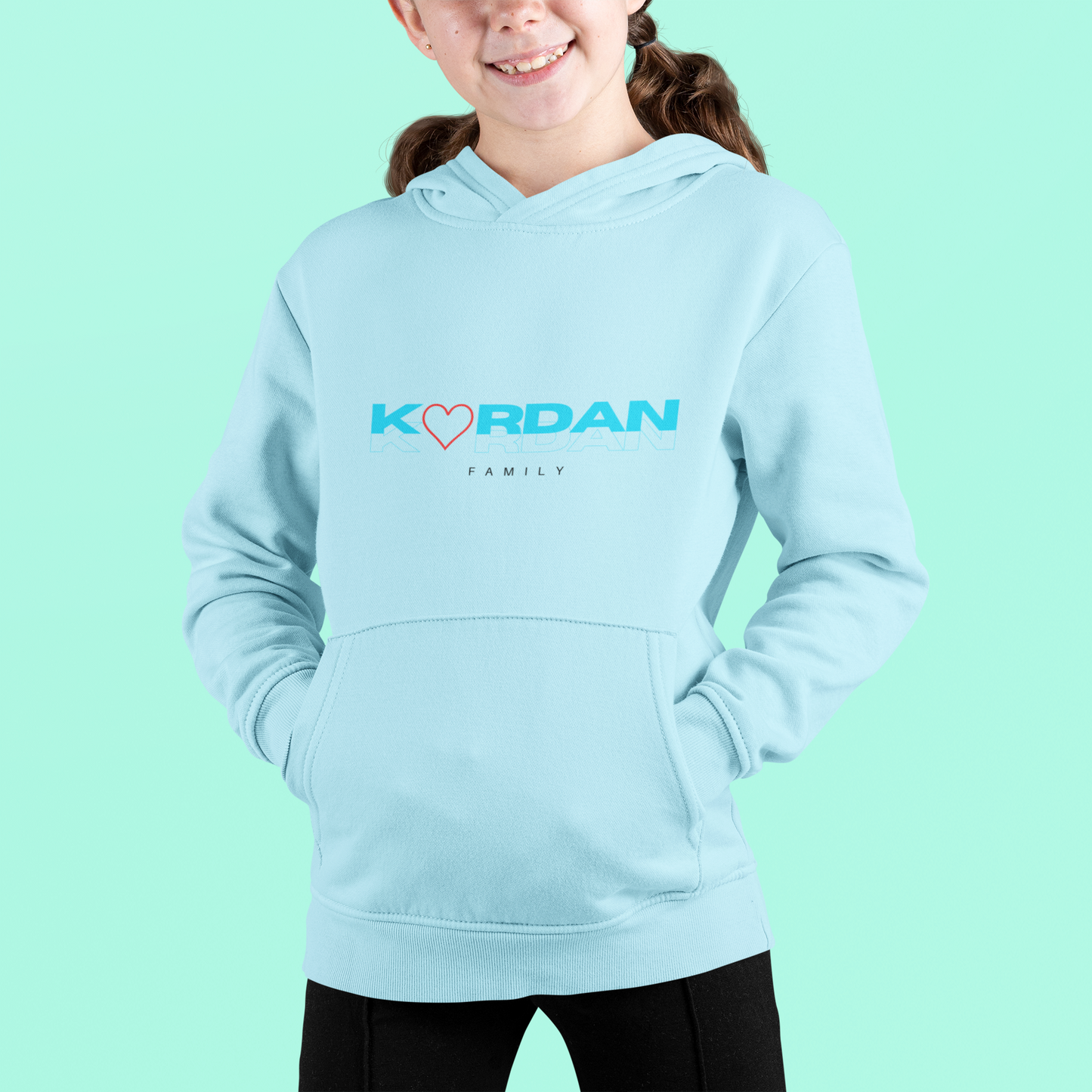 Bluza dziecięca niebieska logo z sercem