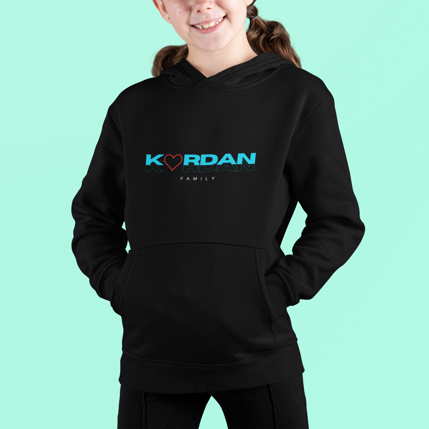 Bluza dziecięca czarna logo z sercem