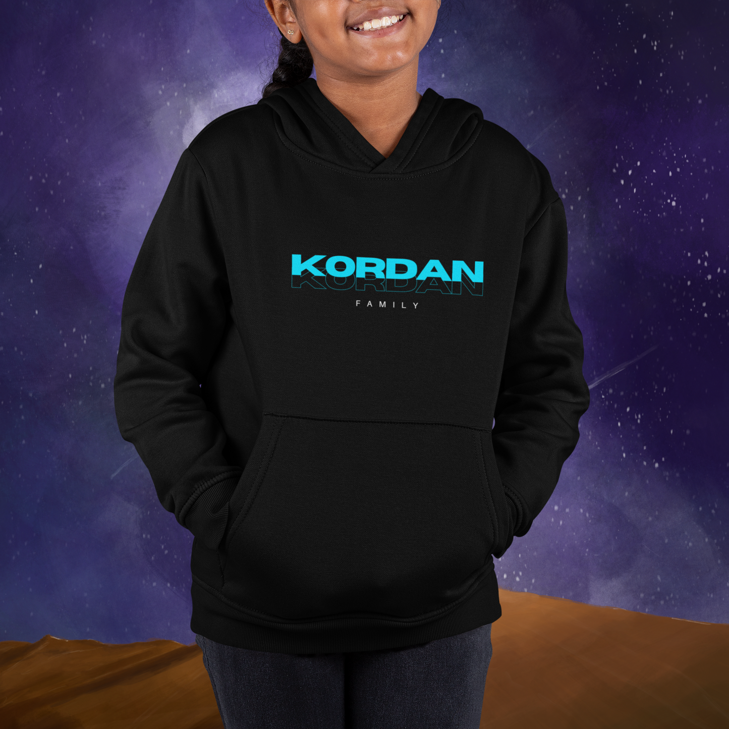 Bluza dziecięca czarna logo Kordan