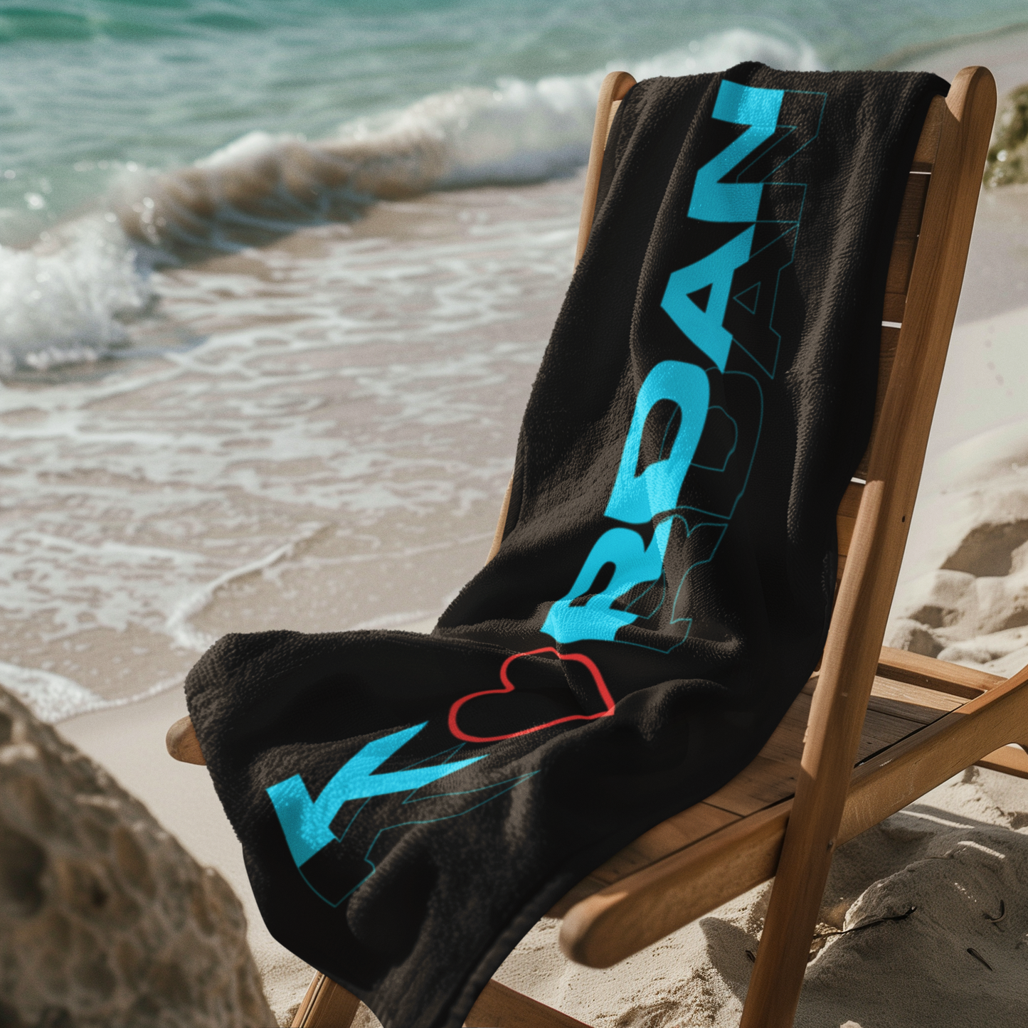 Ręcznik o wymiarach 50 cm na 100 cm czarny Kordan