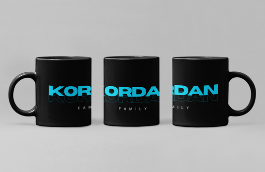 Kubek 11 oz czarny logo Kordan 12